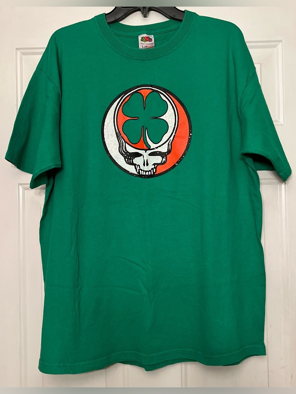 Vintage Grateful Dead Shamrock Steal Your Face Graphic T-Shirt - XL - Deadhead